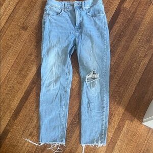 Madewell High Rise Distressed Jeans
